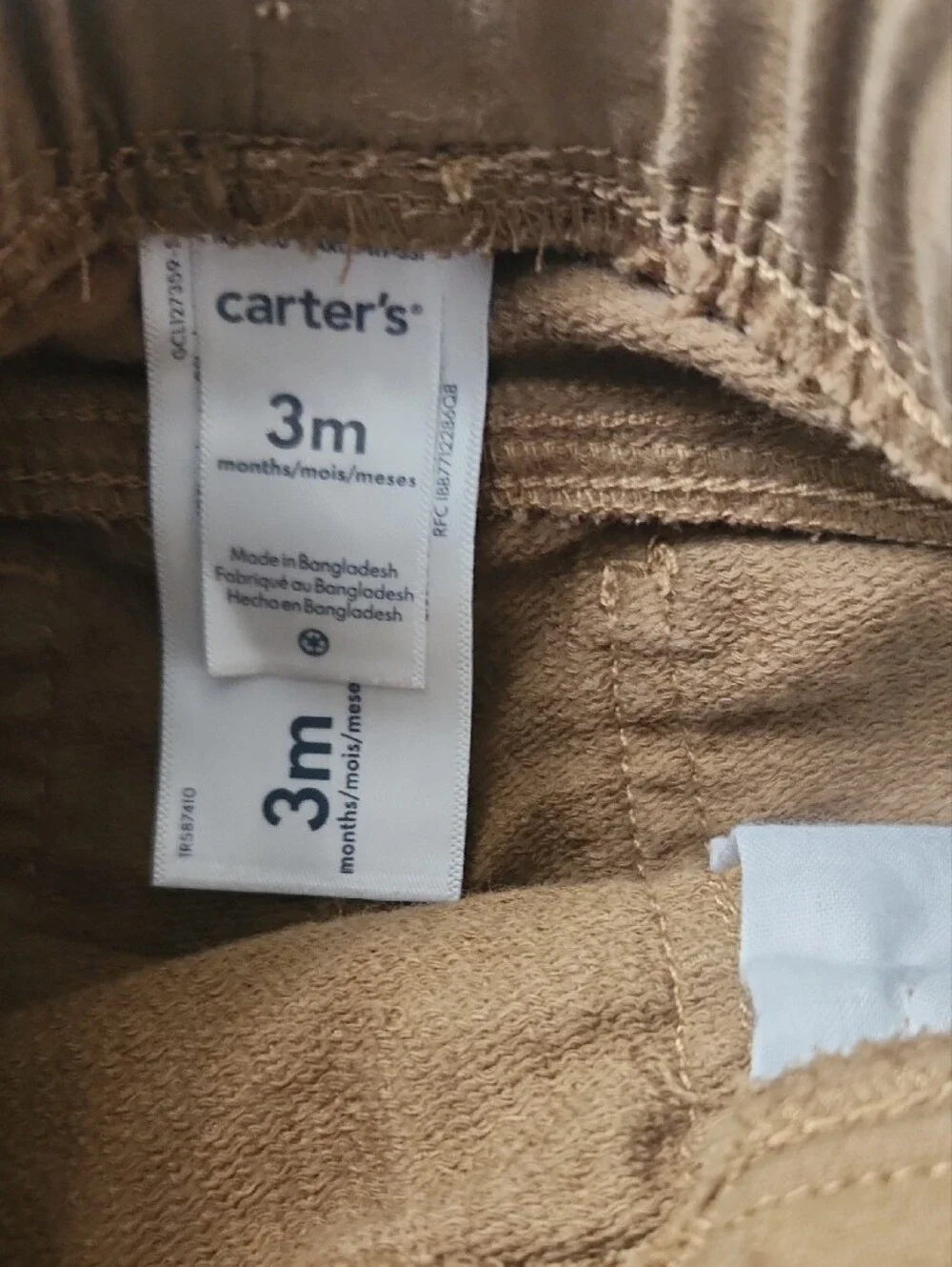 Carter's Tan Pull-On Casual Pants